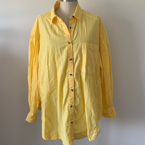 NWOT We the free poplin top also have yellow in my closet - Picture 4 of 8